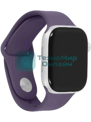 Умные часы Apple Watch Series 11 A3331 42мм OLED корп.серебристый Sport Band рем.фиолетовый разм.брасл.:S/M (MEU64LW/A)