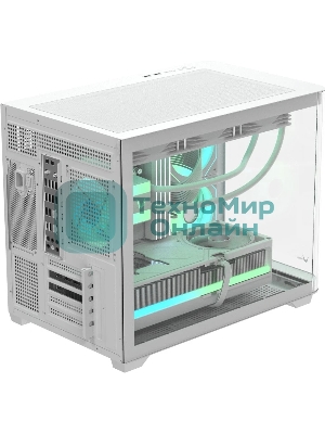 Компьютерный корпус AeroCool/Formula Crystal U2M Floe белый без БП mATX 1xUSB 3.0 audio bott PSU