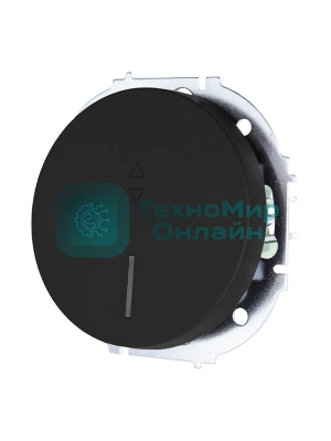 Выключатель проходной 1-кл. СП OSEN 10А IP20 с подсветкой механизм черный бархат LEZARD 743-4288-114