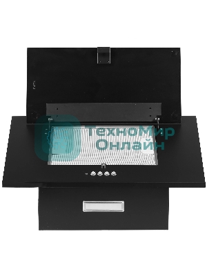 Вытяжка наклонная Elikor Коралл 60П-430-К3Д чёрный, 60 см, 430 м³/ч, 35 дБ