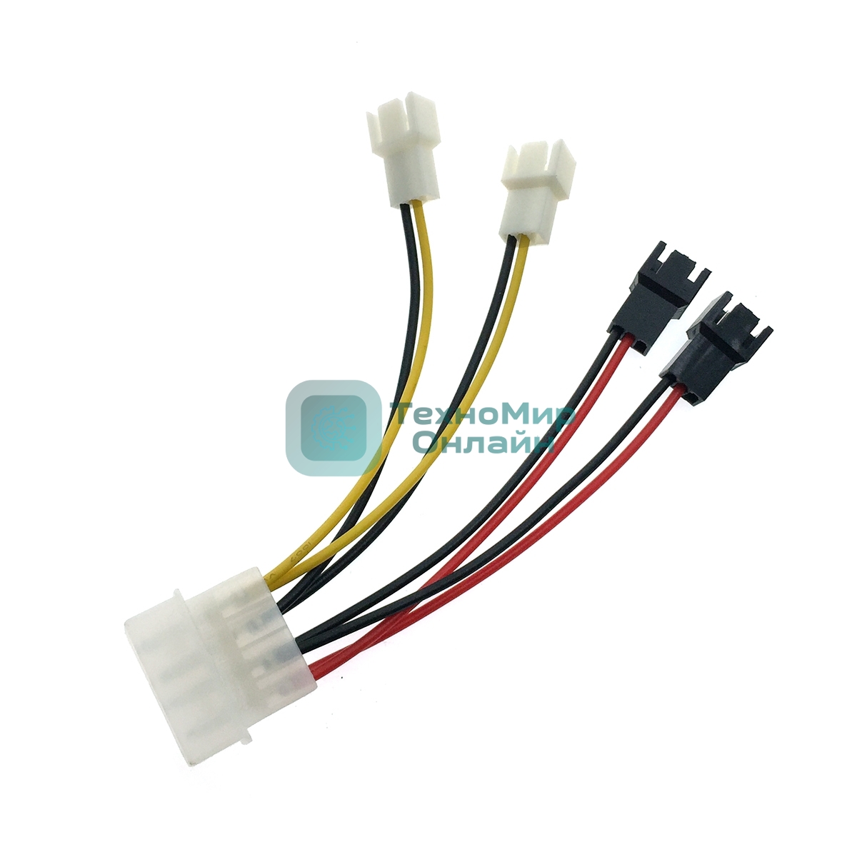 Переходник питания для вентилятора 4pin на 4х3pin Espada E4PINm-4X3pINm