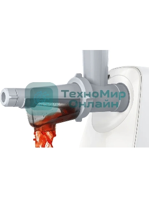 Мясорубка электрическая Bosch MFW2515W белый, 1500 Вт, 1.7 кг/мин, защита от перегрузки, насадки - 4