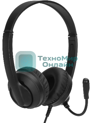 Гарнитура Oklick HS-M500 чёрный, проводная, USB