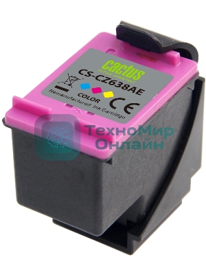 Картридж струйный Cactus CS-CZ638AE № 46 многоцветный (21 мл) для HP DJ IA 2020hc/2520hc Ultra 2029/2529/4729AIO