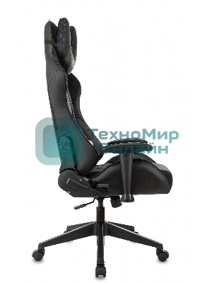 Кресло Бюрократ VIKING 4 AERO BLACK EDITION черный, экокожа, 120 кг, механизм качания