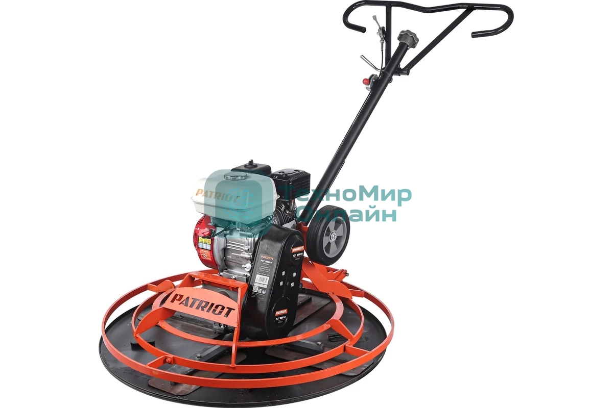 Машина затирочная по бетону PATRIOT PCT 1000W Honda (бензиновая) (1+1) 5,5 л.с., 1.4 л/ч, 3.6 л