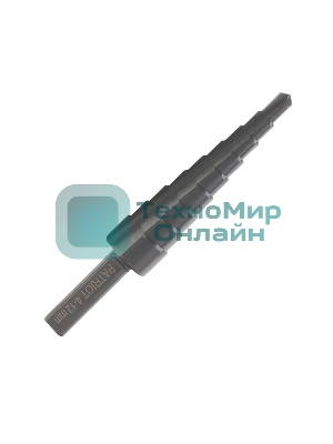 Сверло PATRIOT по металлу ступенчатое 4-12 мм, HSS, упаковка блистер