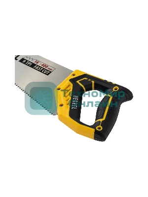 Ножовка по дереву Denzel 400 мм, 9 TPI, зуб 3D, двухкомпонентная рукоятка