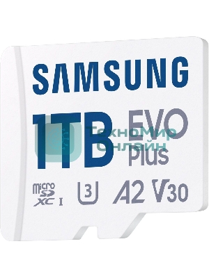 Флеш карта Samsung EVO Plus MicroSDXC MB-MC1T0SA/KR 1Tb A2 U3 V30 +SD Adapter