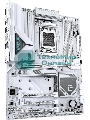 Материнская плата Gigabyte B850 EAGLE ICE, AM5, AMD B850, 4xDDR5, 4xSATA, 3xM.2, 1xPCIe 5.0 x16, 1xPCIe 4.0 x4, 2xPCIe 3.0 x1, 1xDP (v1.4), 1xHDMI (v2.1), 1x2.5Gb LAN, 2xUSB-A 10Gbps, 2xUSB-A 5Gbps, 6xUSB-A 2.0, 1xUSB-C 5Gbps, 3x3.5 мм, 7.1, ATX