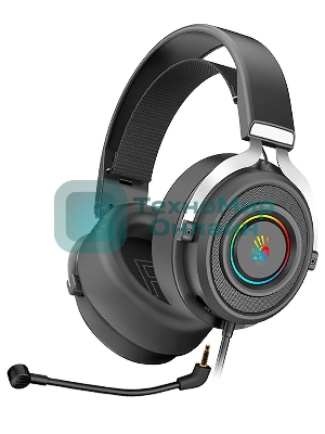 Гарнитура Bloody G535 чёрный/серебристый, проводная, подсветка