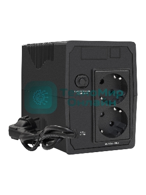 Источник бесперебойного питания ExeGate SpecialPro UNB-600.LED.AVR.EURO 600VA/360W, LED, AVR, 2 евророзетки, черный