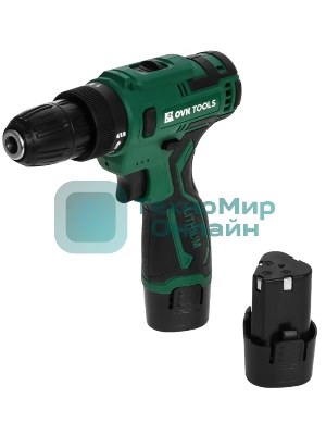Дрель-шуруповерт Ovk Tools OTCS3AA-12V-1.5A, 12 В, 1,5 Ач, 26 Нм, щеточный