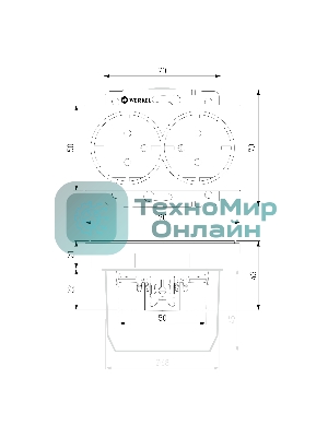 Розетка двойная с заземлением WERKEL (дымчатый) W1272004
