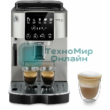 Кофемашина DeLonghi ECAM220.30.SB серебристо-черный, исп. кофе - зерновой/молотый, 1.8 л, 1450 Вт, 15 бар