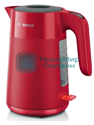 Чайник электрический Bosch TWK 2M164, 1.7 л, красный