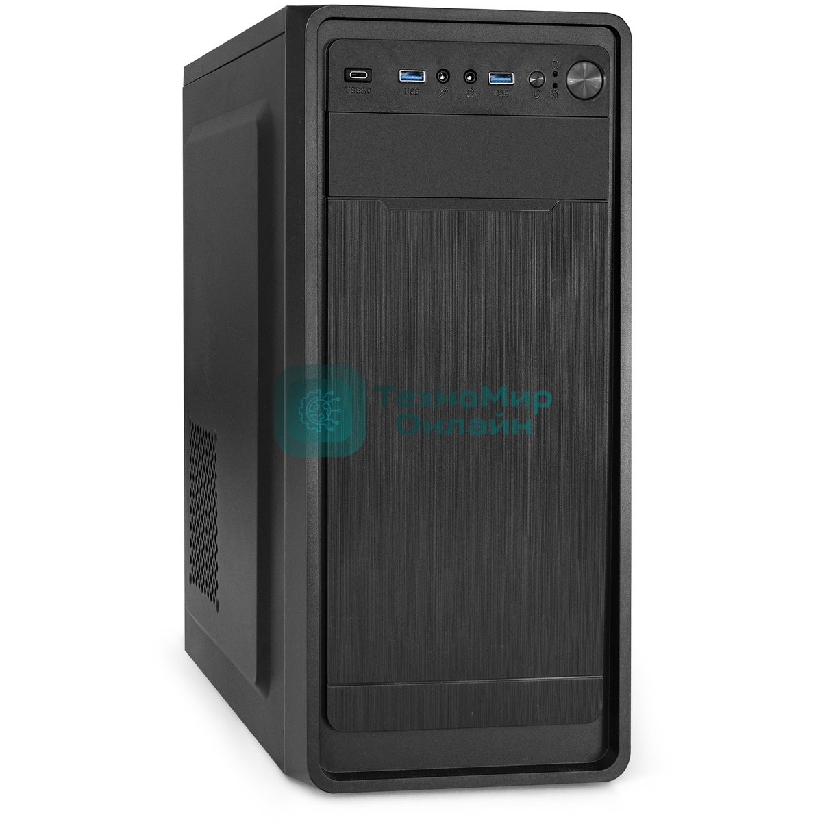 Компьютерный корпус Miditower ExeGate XP-332UC-UNS350 (ATX, БП UNS350 с вент. 12см, 2хUSB 3.0/1хTypeC, аудио, черный)