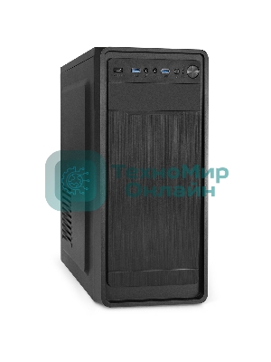 Компьютерный корпус Miditower ExeGate XP-332UC-UNS350 (ATX, БП UNS350 с вент. 12см, 2хUSB 3.0/1хTypeC, аудио, черный)