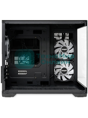 Компьютерный корпус HSPD F330, Panoramic Mini-tower, черный, TG, 0.5 SPCC, 3x120мм ARGB mATX, mITX 160/400/200мм 1x2.5