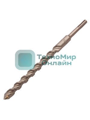 Бур по бетону Denzel двойная спираль, Cobalt W-tip, 18x260 мм, SDS PLUS