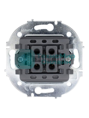 Выключатель проходной 1-кл. СП OSEN 10А IP20 с подсветкой механизм черный бархат LEZARD 743-4288-114