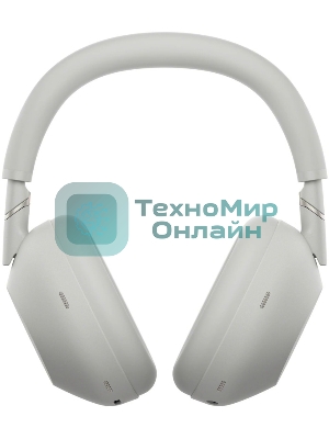 Беспроводные/проводные наушники Sony WH-1000XM6 серебро, полноразмерные, Bluetooth + проводной, адаптивное активное шумоподавление, до 40 ч