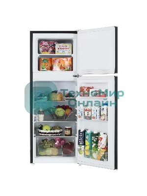 Холодильник Ascoli ARDFRB120 черный двухкамерный 84/36л морозилка сверху