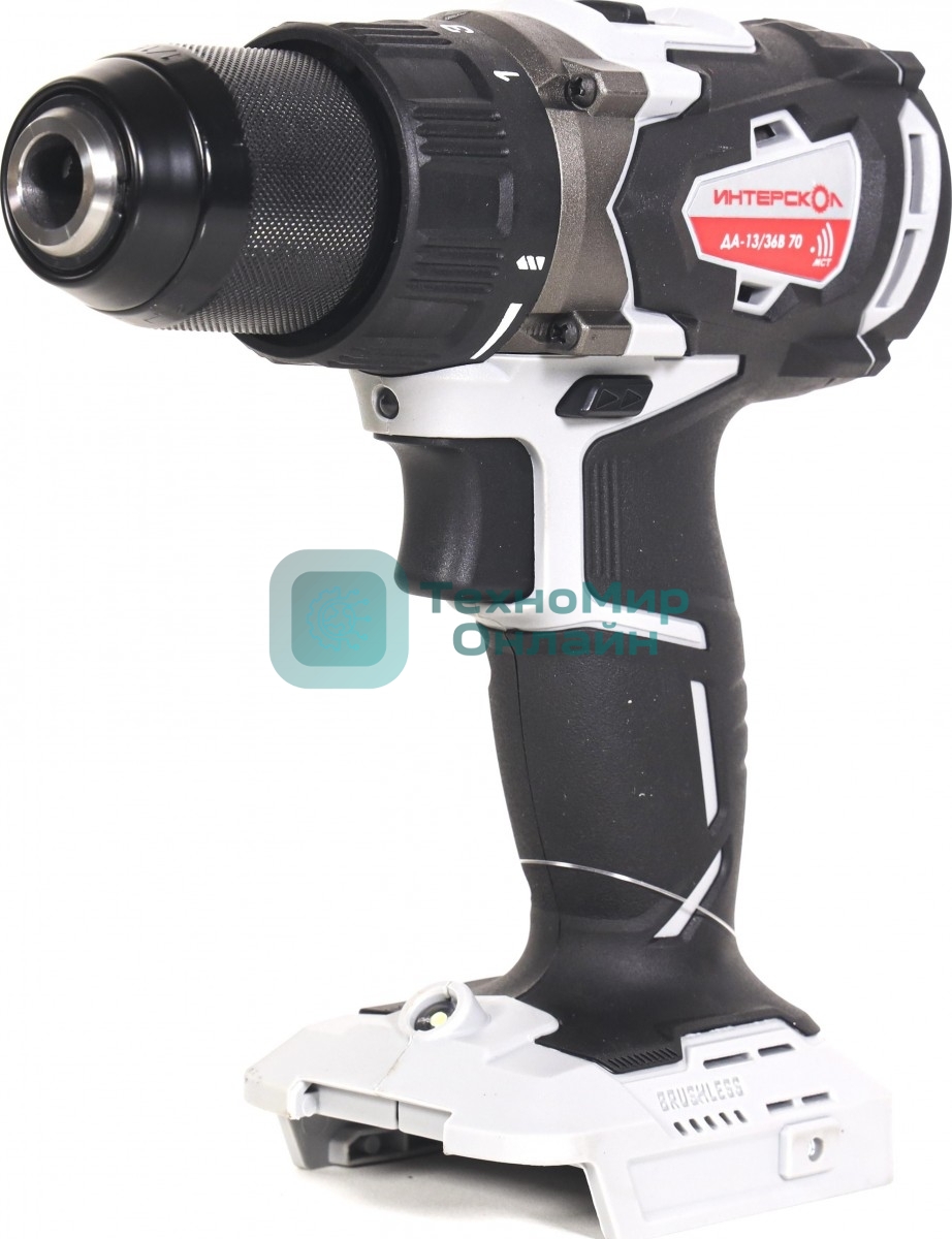 Дрель-шуруповерт ИНТЕРСКОЛ DA-13/36V 70, 36 В, 0 Ач, 70 Нм, бесщеточный