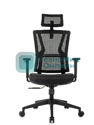 Кресло Бюрократ MC-711N-H черный, сетка, подголовник