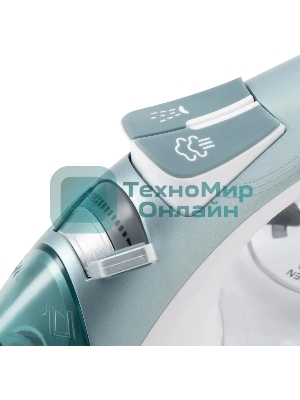 Утюг Hyundai H-SI01223 белый/изумрудный, 3000 Вт, 25 г/мин, 220 г/мин, 420 мл