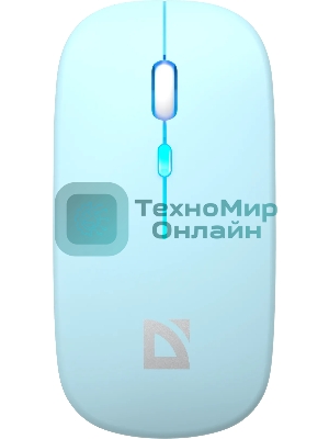 Мышь беспроводная Defender Coda MB-261 голубой, 1600 dpi, радиоканал, Bluetooth, USB, кнопки - 4