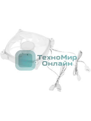 Вентилятор для корпуса Accord ACC-U12 ARGb 120х120x25 белый 4-pin 27дБ (ACC-U12 ARGb белый) brown box