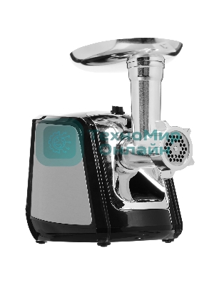 Мясорубка электрическая Sakura SA-6407 серый, 1800 Вт, 2.0 кг/мин, реверс, защита от перегрузки, металлический лоток, насадки - 5