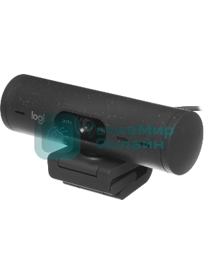 Веб-камера Logitech Brio 500 1920x1080, 30 кадр/с, USB Type-C, микрофон (2 шт, шумоподавление), автоматическая фокусировка, автоосвещение, универсальное крепление