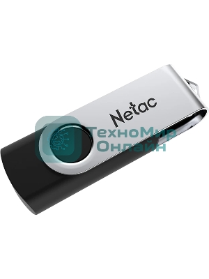 Флешка USB Netac U505 (NT03U505N-032G-32BK), 32Gb, USB 3.0, R/W 110/45, черный/серебристый