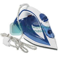 Утюг Atlanta ATH-5545 синий/белый, 2200 Вт, 32 г/мин, 85 г/мин, 300 мл