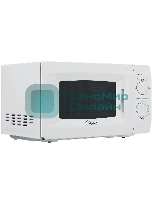 Микроволновая печь Midea MM720CKE белый, 20 л, 700 Вт, переключатели - поворотный механизм