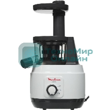 Соковыжималка Moulinex ZU150110 белый/черный, шнековая вертикальная, 150 Вт, 800 мл, электронное, реверс