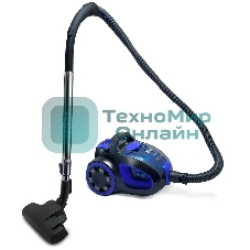 Пылесос Ginzzu VS437 черный/синий, 420/2400 Вт, уборка сухая, пылесборник контейнер 2,5 л