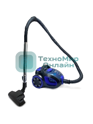 Пылесос Ginzzu VS437 черный/синий, 420/2400 Вт, уборка сухая, пылесборник контейнер 2,5 л