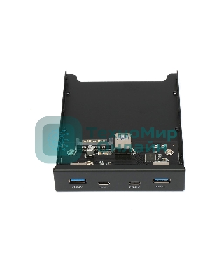 Планка на переднюю панель Gembird FP3.5-USB3-2A2C, USB, 2xUSB-A 3.0 + 2xType-C, 3.5