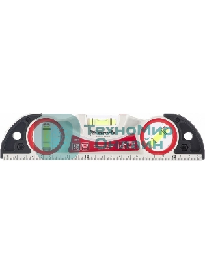 Уровень алюминиевый Matrix литой, фрезерованный, 3 глазка, две ударные площадки, 235 мм