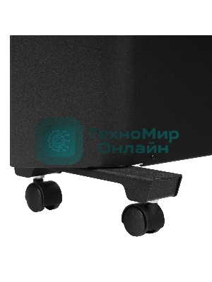 Конвектор электрический Denzel XCE-1000B черный, 1000 Вт, 15 м2, термостат