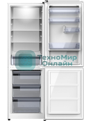 Холодильник Hyundai CC30031 белый двухкамерный 194/102л морозилка снизу