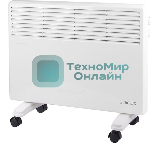 Конвектор электрический Eurolux ОК-EU-1500, белый, 1500 Вт, 15 м2, термостат