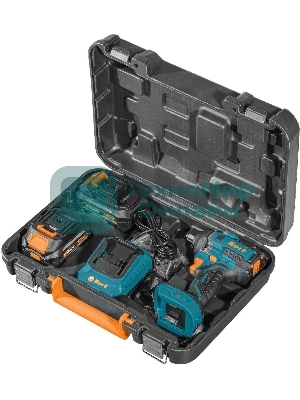 Гайковерт аккумуляторный Bort BSR-21U (2х4АЧ+ЗУ) 93418477 800 Нм, 0-2700 об/мин, акб Li-Ion, аккумуляторная система Makita 18V LXT 18 В, вес 1.4 кг