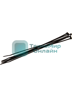 Хомут-стяжка кабельная нейлоновая Rexant 200 x2,5 мм, черная, упаковка 100 шт.