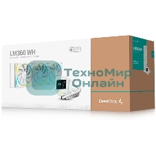 Система жидкостного охлаждения Deepcool LM360 WH ARGb Soc-AM5/AM4/1200/1700/1851 белый 4-pin 19-36dB Al LCD 250W 1729gr Ret (R-LM360-WHDMMC-1)