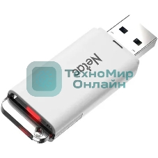 Флешка USB Netac U185 (NT03U185N-256G-32WH), 256Gb, USB 3.2 Gen1, R/W 100/25, белый/серый