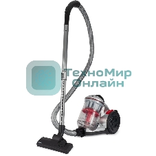 Пылесос Hyundai HYV-C2950 черный/красный, 380/2400 Вт, уборка сухая, пылесборник контейнер 3.5 л